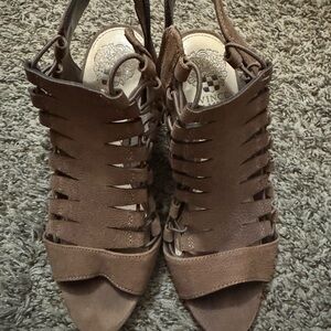 Vince Camuto Brown Strappy Sandals